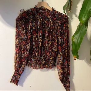 Fall floral free people blouse